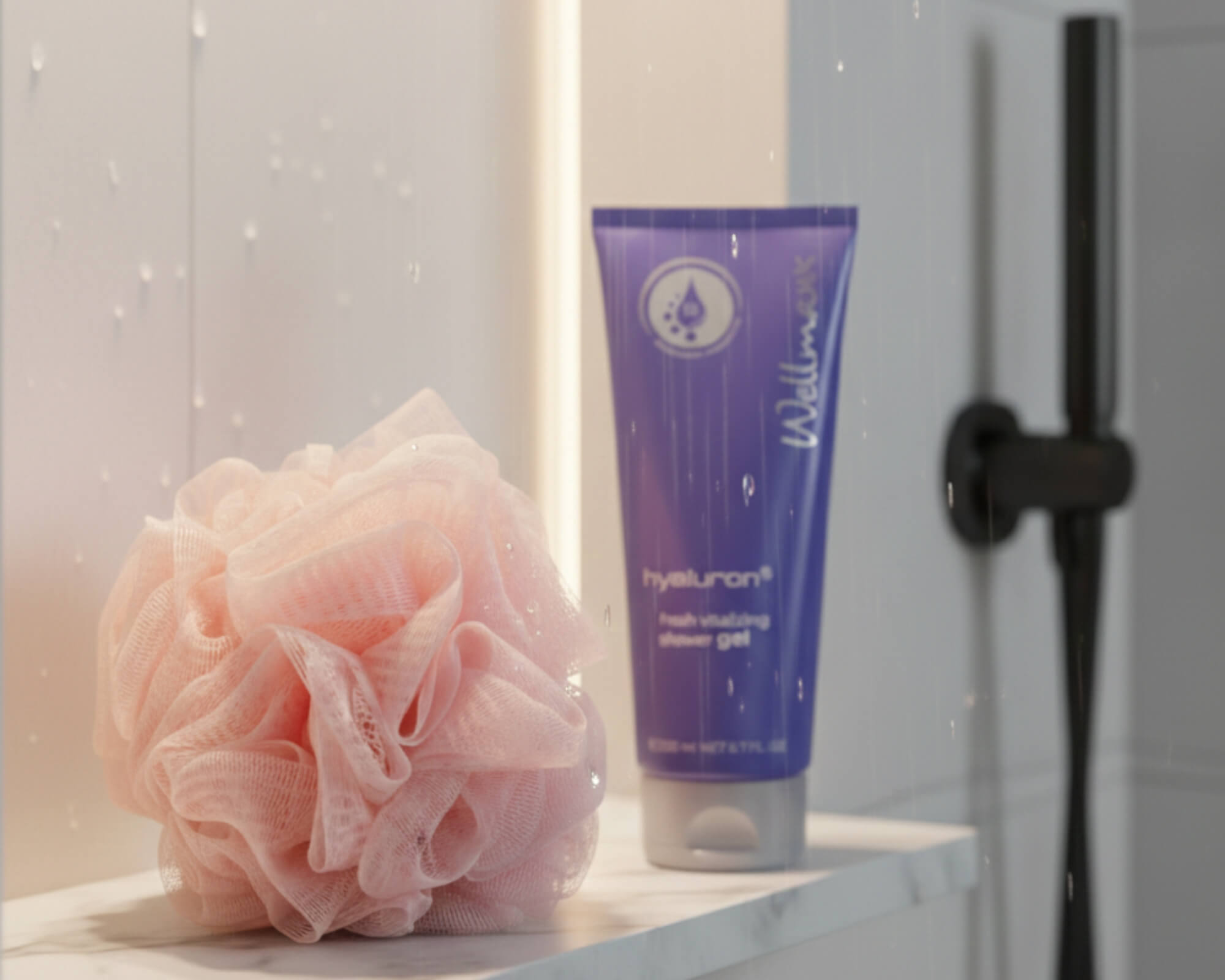 #step1 • hyaluron⁵ fresh vitalizing shower gel und Duschnetz