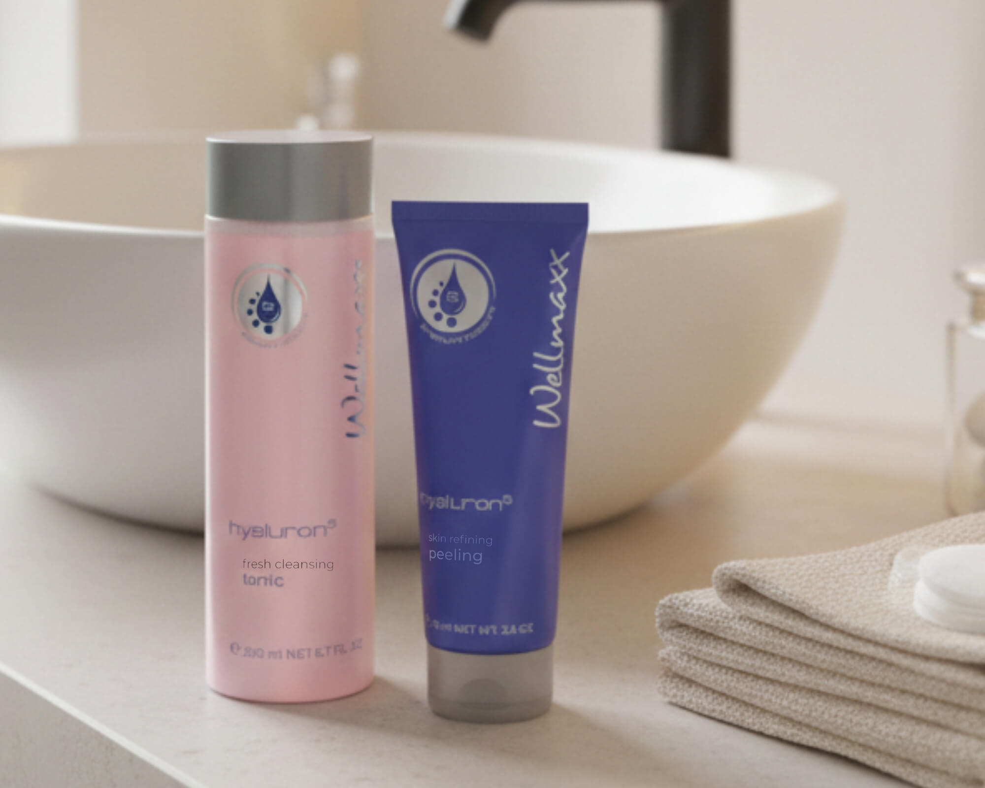 #step2 • hyaluron⁵ skin refining peeling + clear refreshing toni